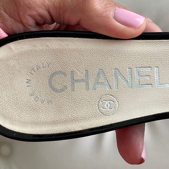 Chanel patent black heel sandals - Picture 7 of 8